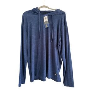 Rugby University Mens Extreme Stretch Hoodie Navy Blue Space Dye XL MR275 NWT